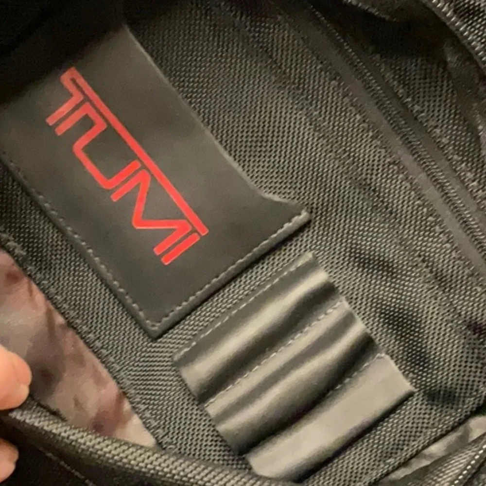 Tumi Alpha or Alpha 3 Men's Backpack, Multi Pockets, Adj Straps. Luggage tag.